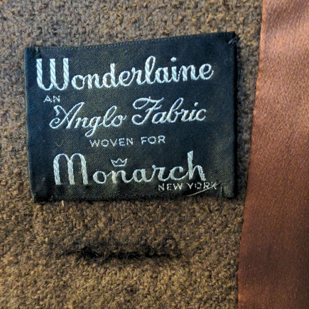 VTG 60s Insley's Johnstown Wonderlaine Brown Boucle Jacket w/Boiled Wool Trim - Picture 9 of 16